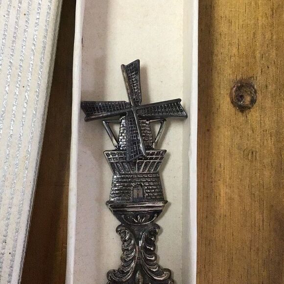 Large silver windmill letter opener, working windmill Dutch 90 - Picture 3 of 7